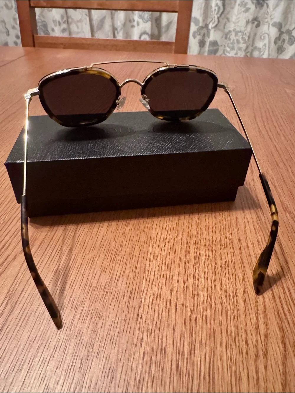 Quince Tortoiseshell and Gold Aviator Sunglasses with Green Lenses